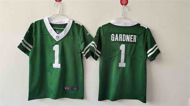 Women's New York Jets #1 Ahmad Sauce Gardner  Green Vapor Stitched Jersey(Run Small)